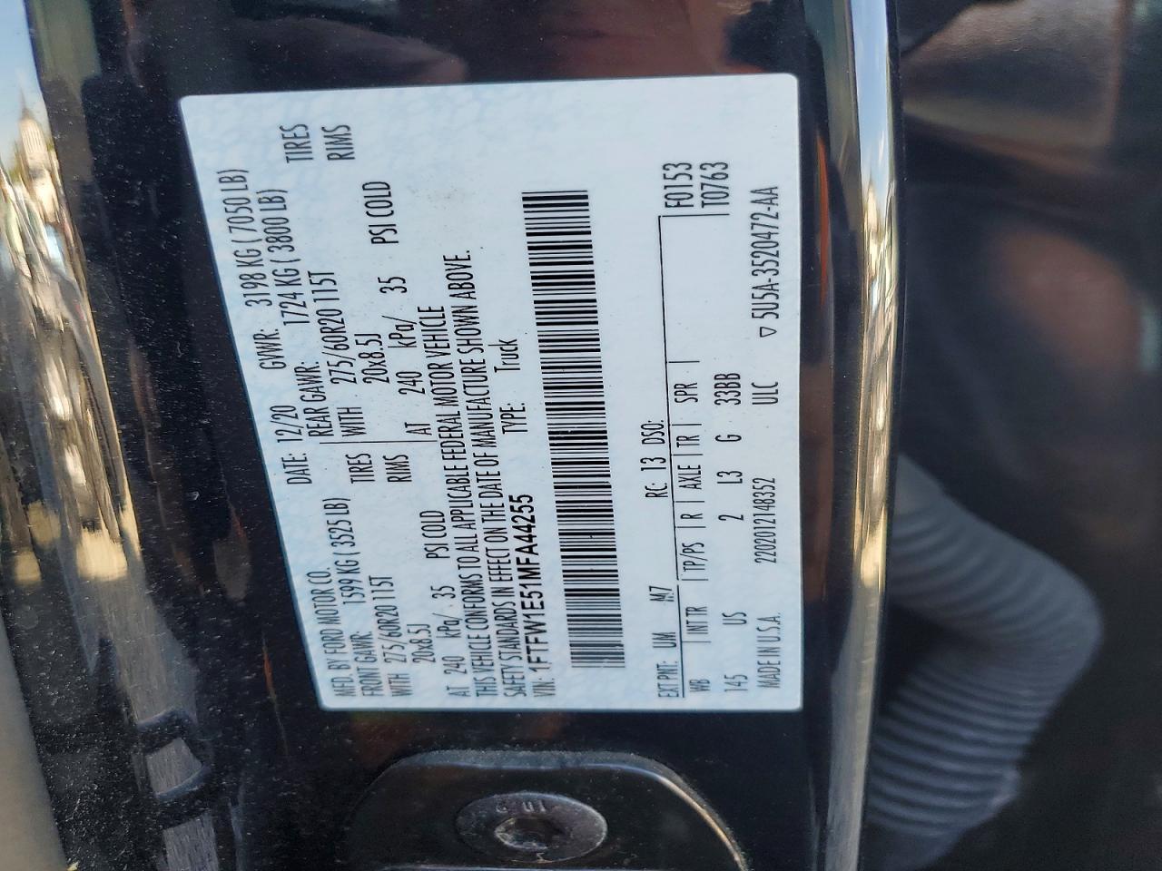 2021 Ford F150 Supercrew