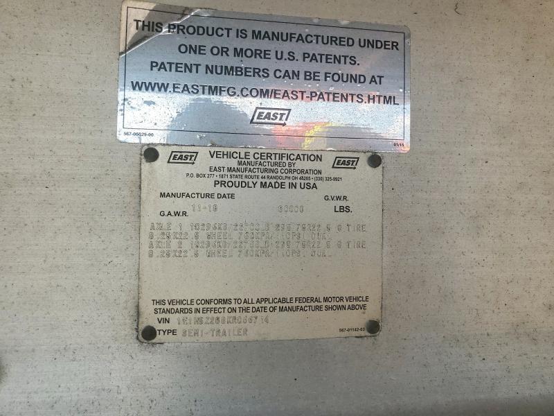 2019 East Manufacturing Flatbed Trailer