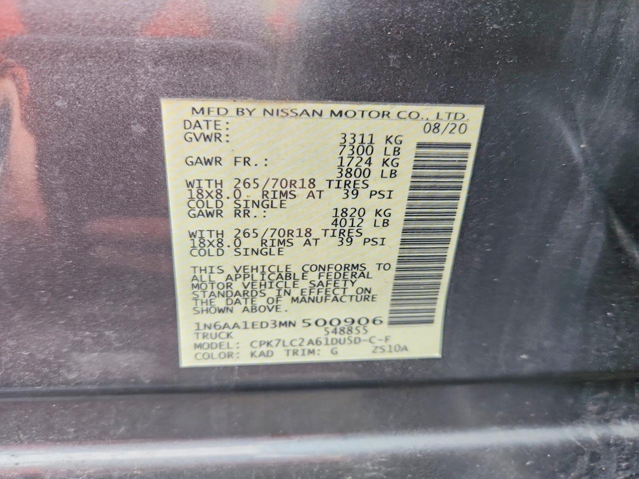 2021 Nissan Titan SV