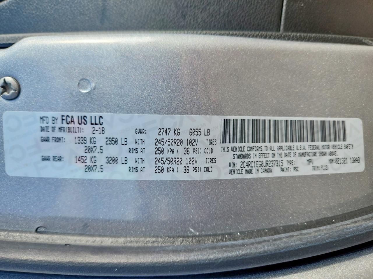 2018 Chrysler Pacifica Touring l Plus