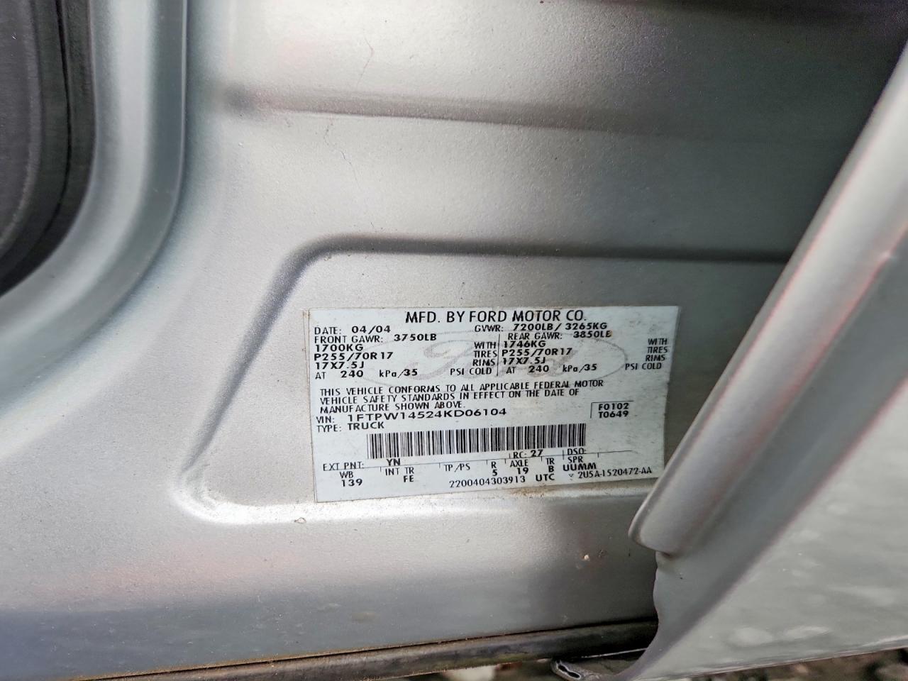 2004 Ford F150 Supercrew