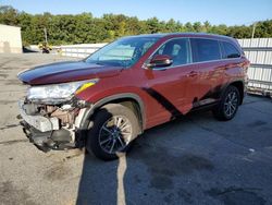 Salvage cars for sale from Copart Exeter, RI: 2017 Toyota Highlander SE