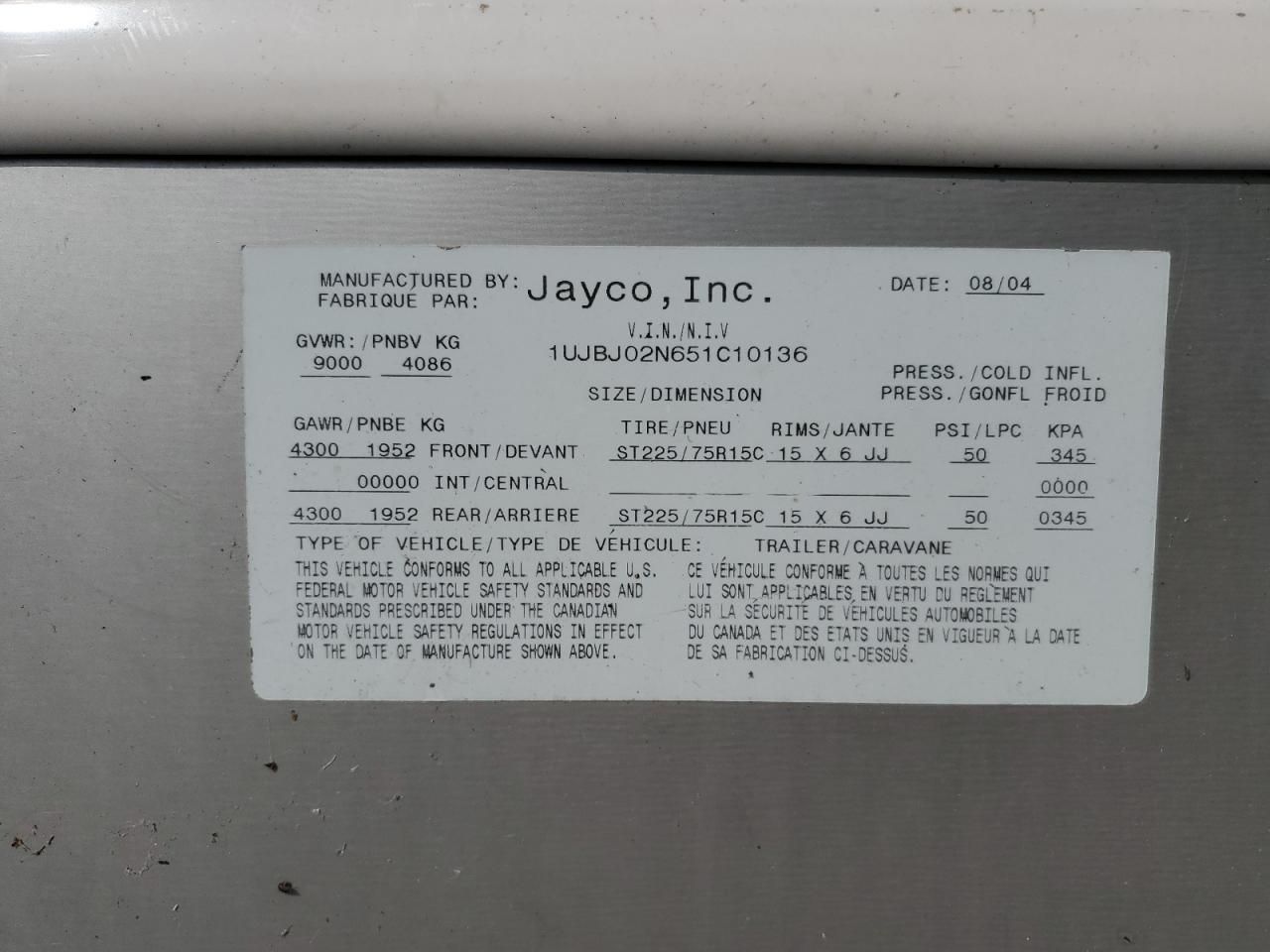2005 Jayco Trailor