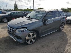 Salvage cars for sale from Copart Miami, FL: 2017 Mercedes-Benz GLE 350