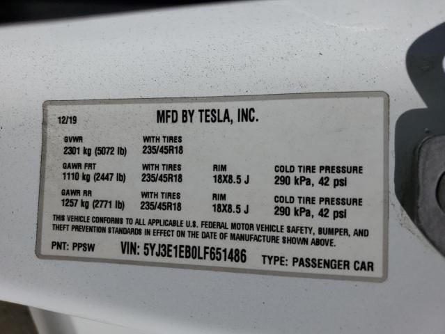 2020 Tesla Model 3