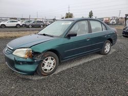 Honda Civic salvage cars for sale: 2002 Honda Civic DX