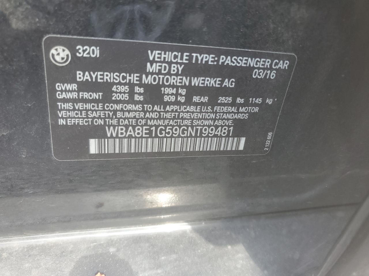 2016 BMW 320 i