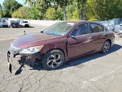 Honda salvage cars for sale: 2016 Honda Accord LX