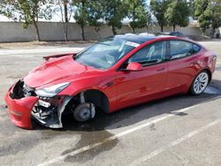 Vehiculos salvage en venta de Copart Rancho Cucamonga, CA: 2022 Tesla Model 3