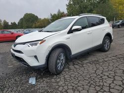 Toyota salvage cars for sale: 2018 Toyota Rav4 HV LE