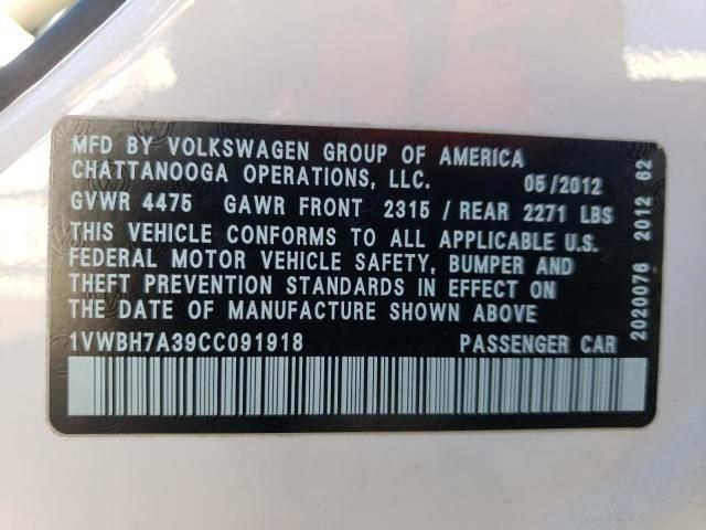 2012 Volkswagen Passat SE