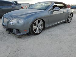 Bentley Continental salvage cars for sale: 2013 Bentley Continental GTC