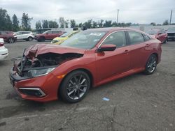 Honda salvage cars for sale: 2019 Honda Civic EX