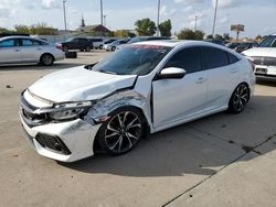 Honda Civic salvage cars for sale: 2018 Honda Civic SI