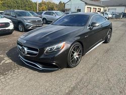 Mercedes-Benz s-Class salvage cars for sale: 2015 Mercedes-Benz S 63 AMG