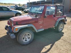 Salvage cars for sale from Copart Colorado Springs, CO: 1999 Jeep Wrangler / TJ Sport