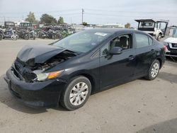 Honda Civic salvage cars for sale: 2012 Honda Civic LX