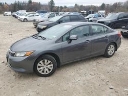 Honda Civic salvage cars for sale: 2012 Honda Civic LX