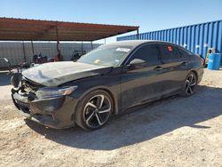 Salvage cars for sale from Copart Andrews, TX: 2022 Honda Accord Sport