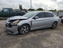 Honda salvage cars for sale: 2017 Honda Accord LX