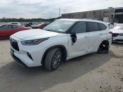 Toyota Highlander salvage cars for sale: 2022 Toyota Highlander Hybrid Platinum