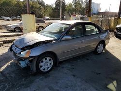 Honda Civic salvage cars for sale: 2002 Honda Civic EX