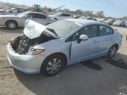 Honda Civic salvage cars for sale: 2012 Honda Civic LX