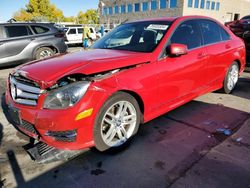 Mercedes-Benz c-Class salvage cars for sale: 2012 Mercedes-Benz C 300 4matic