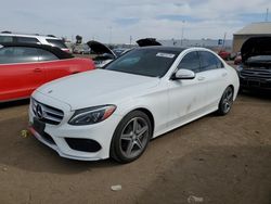 Mercedes-Benz c-Class salvage cars for sale: 2015 Mercedes-Benz C 300 4matic