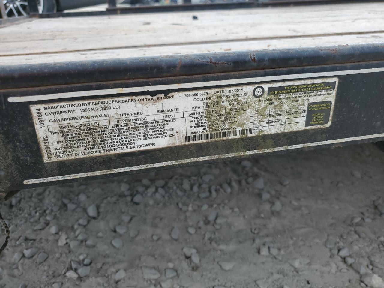 2015 Carry-On 8' Trailer