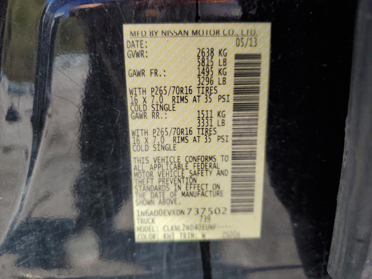 2013 Nissan Frontier s