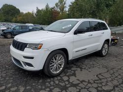 Jeep Grand Cherokee salvage cars for sale: 2017 Jeep Grand Cherokee Summit