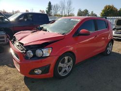 Chevrolet salvage cars for sale: 2016 Chevrolet Sonic LT