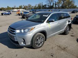 Toyota Highlander salvage cars for sale: 2017 Toyota Highlander SE