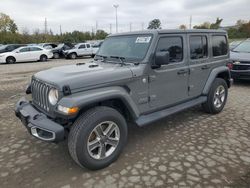 Jeep Wrangler salvage cars for sale: 2021 Jeep Wrangler Unlimited Sahara