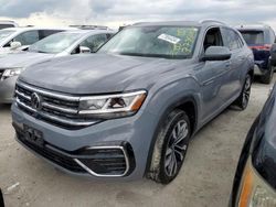 Volkswagen salvage cars for sale: 2021 Volkswagen Atlas Cross Sport SEL Premium R-Line