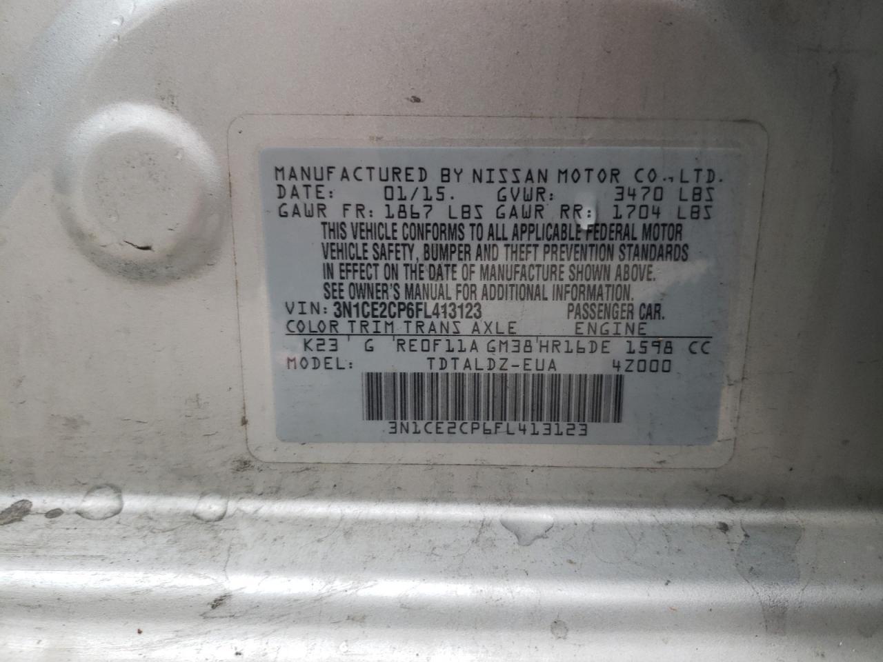 2015 Nissan Versa Note s