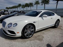 Bentley Continental salvage cars for sale: 2016 Bentley Continental GT V8