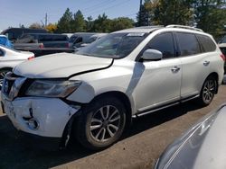 Nissan Pathfinder salvage cars for sale: 2015 Nissan Pathfinder S