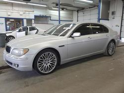 BMW salvage cars for sale: 2007 BMW 750