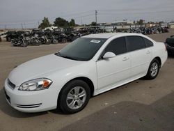 Chevrolet salvage cars for sale: 2013 Chevrolet Impala LS