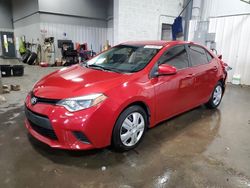 Toyota Corolla salvage cars for sale: 2014 Toyota Corolla L