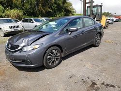 Honda Civic salvage cars for sale: 2015 Honda Civic EX