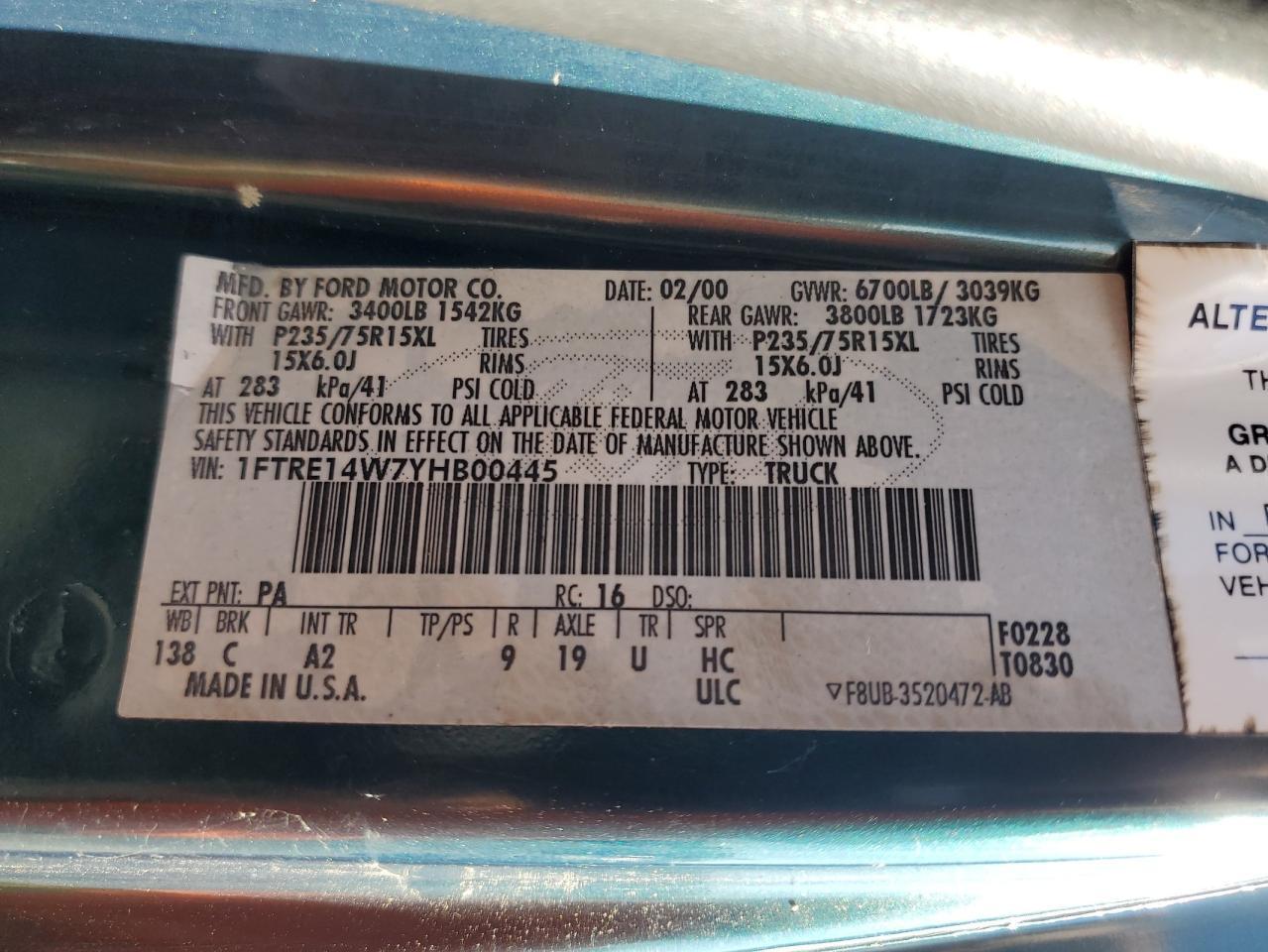 2000 Ford Econoline E150 Van