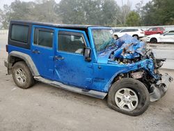 Jeep Wrangler Unlimited Sport salvage cars for sale: 2016 Jeep Wrangler Unlimited Sport