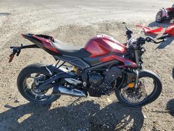 Triumph salvage cars for sale: 2024 Triumph Street Triple 765 RS