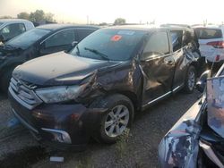 Toyota Highlander salvage cars for sale: 2012 Toyota Highlander Base