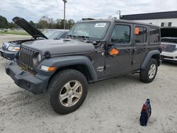 Jeep Wrangler Unlimited Sport salvage cars for sale: 2018 Jeep Wrangler Unlimited Sport