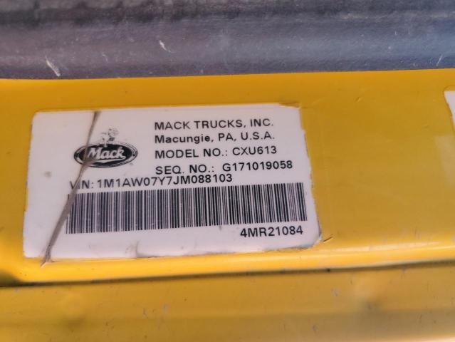 2018 Mack 600 CXU600