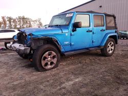 Jeep Wrangler salvage cars for sale: 2015 Jeep Wrangler Unlimited Sahara